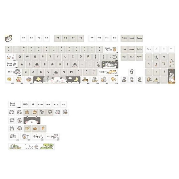 Custom modded mechanical keyboard GMK67 Lubed thocky hot-swap RGB Mouse Themed - Picture 9 of 9